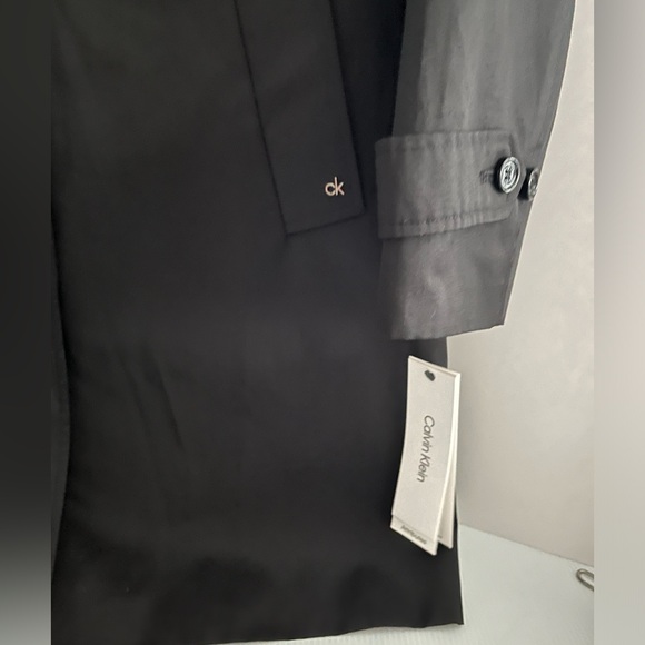 Calvin Klein Water and Wind Resistant Hooded Fully Lined A-Line Trench Coat - Picture 14 of 16